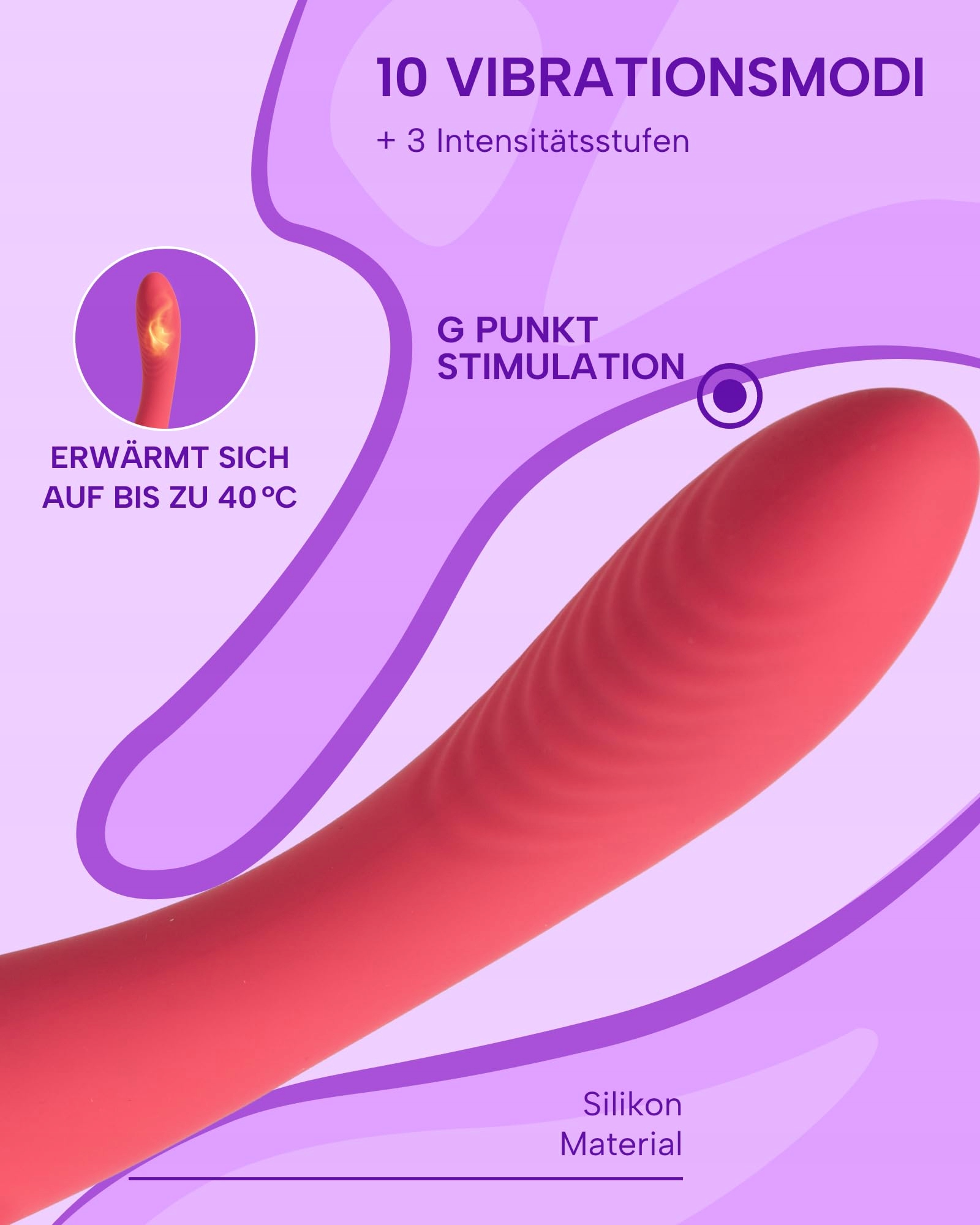 MYSECRETCASE G-Spot Vibrator 22cm Heated Clitoral Stimulator — miniatura 2