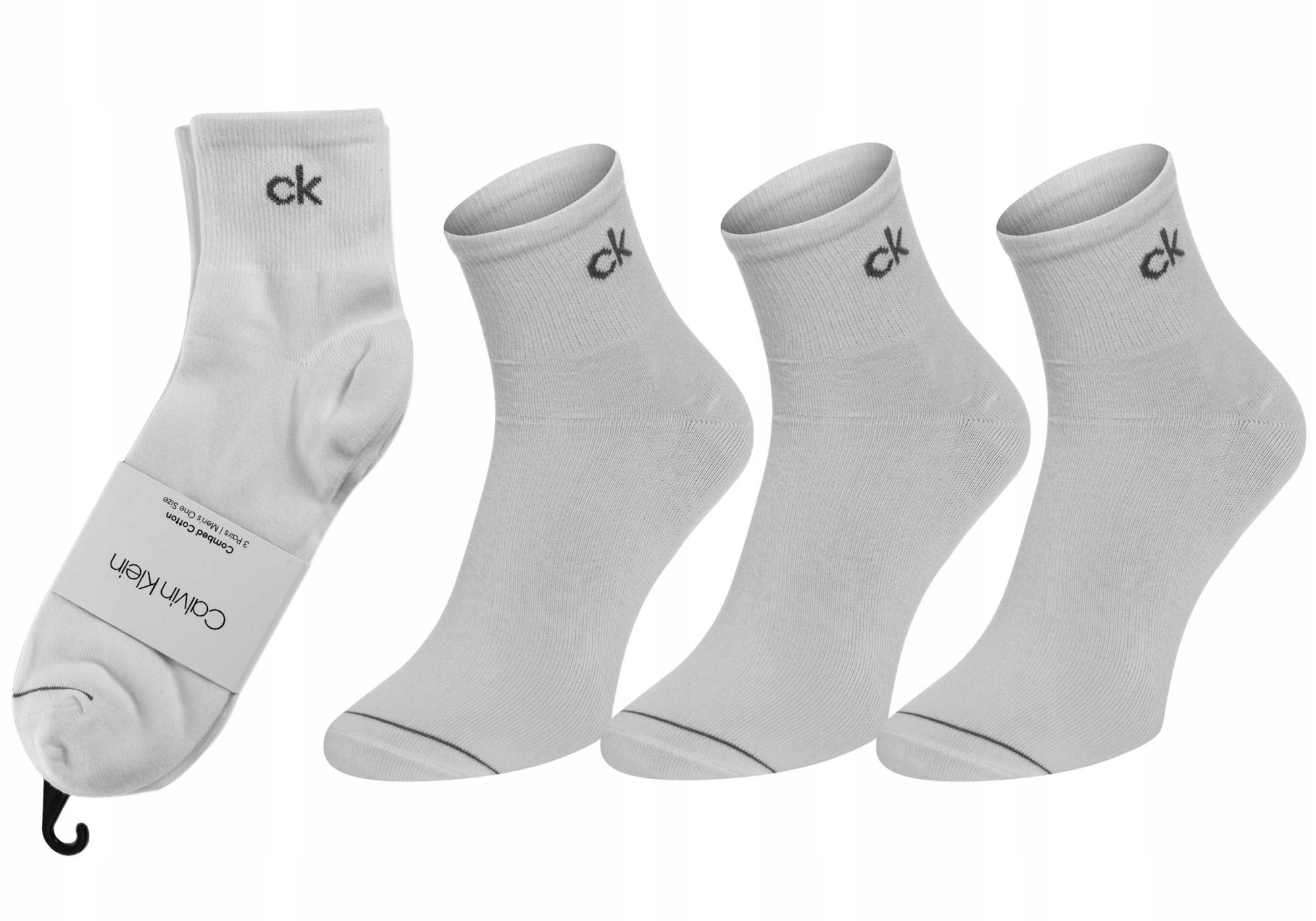 

Calvin Klein Skarpety Skarpetki 3P White Roz:40-46