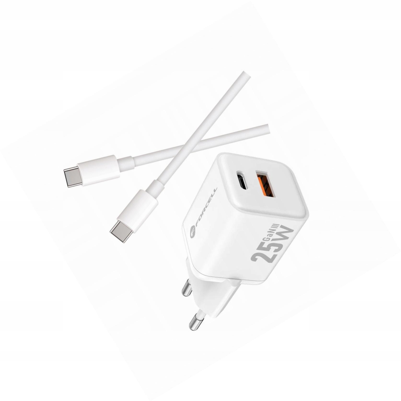 Szybka ładowarka Gan 25W 2 porty z kablem Usb-c do Xiaomi Redmi Note 12S