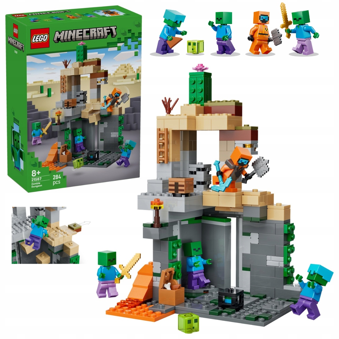 Lego 21587 Minecraft Loch zombie Zombie Dungeon Tři figurky zombie
