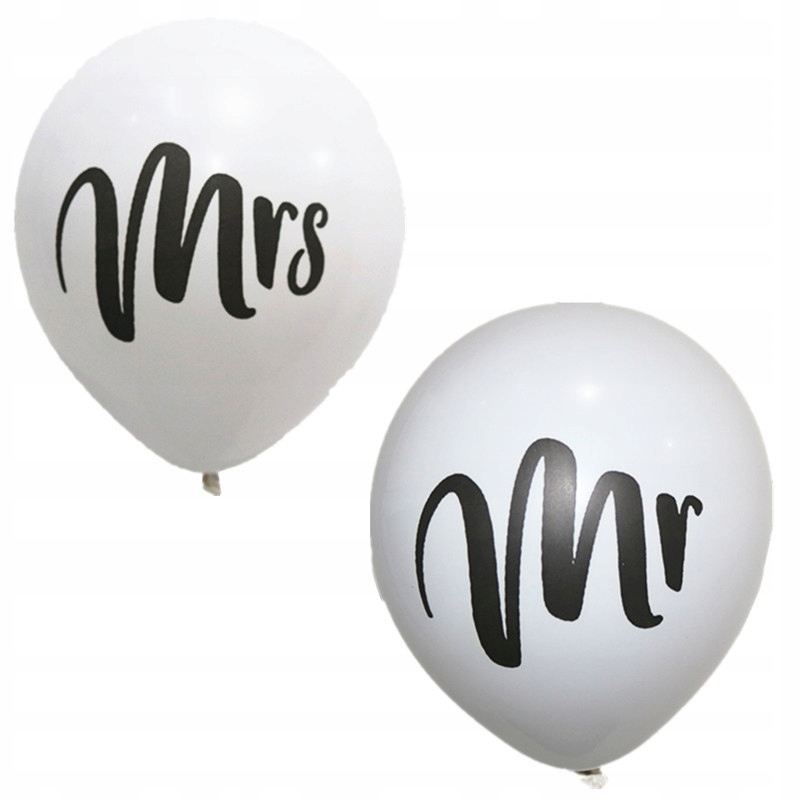 

Balony białe ślub wesele Mrs Mr 90 cm dekoracje