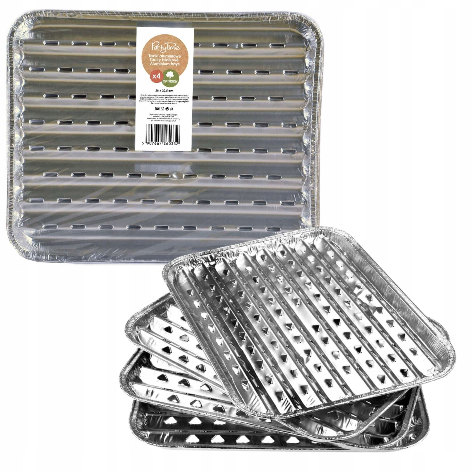 

Tacki Grill Aluminiowe na Grilla 28x22,5cm 4szt