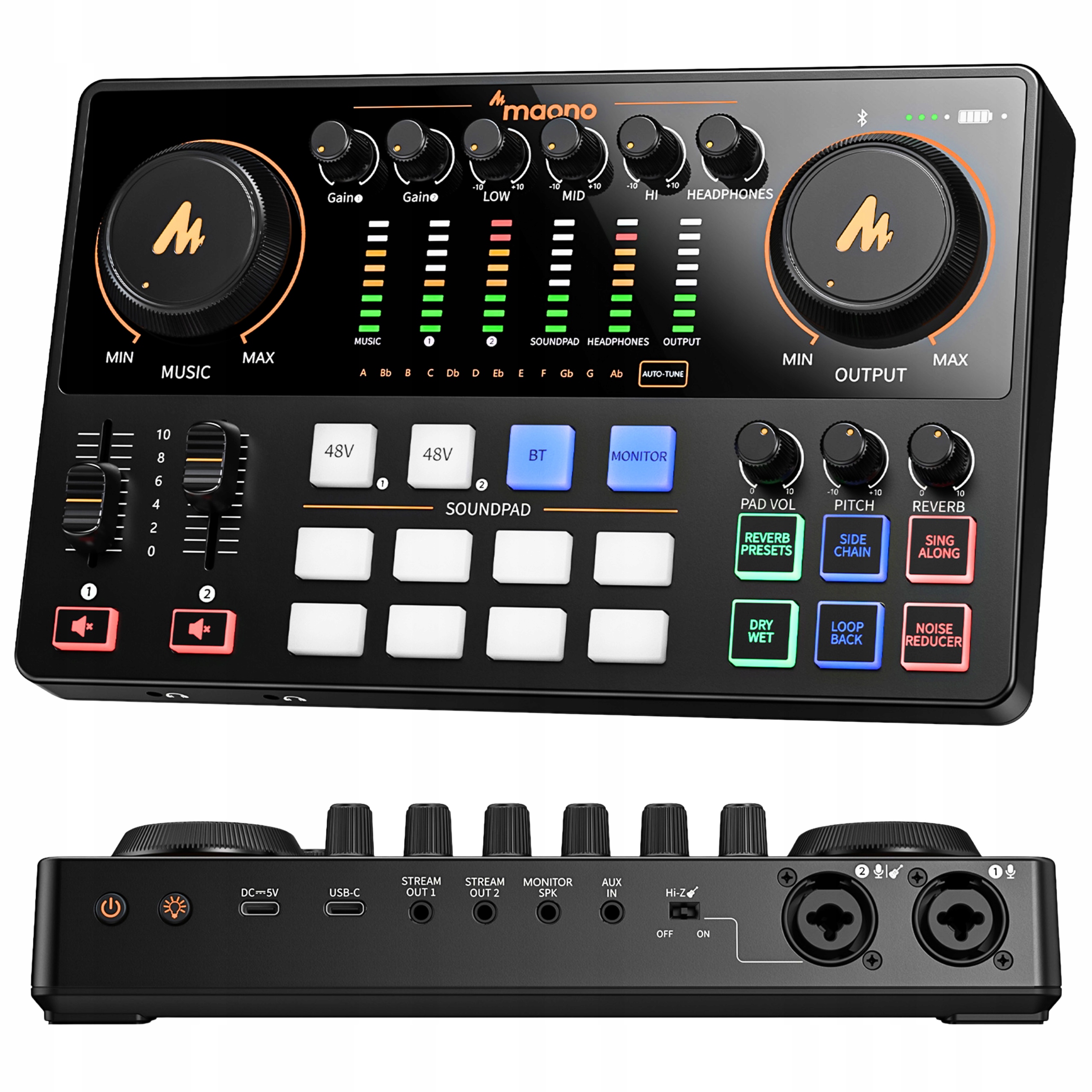 Maono E2 GEN2 Zvuková karta Xlr Usb 2xMic 48V Bt Streaming