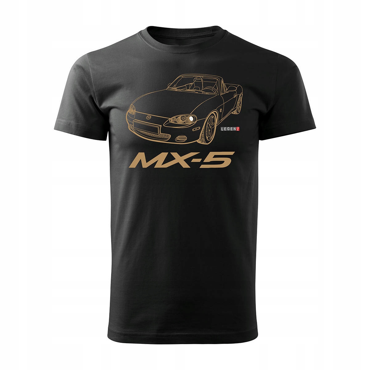 

Koszulka z samochodem Mazda MX-5 MX 5 męska czarna
