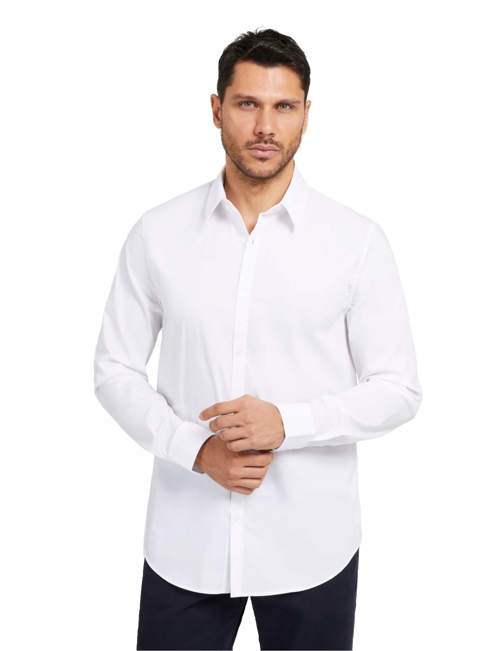 Guess Bílá Pánská Elegantní Klasická Košile L