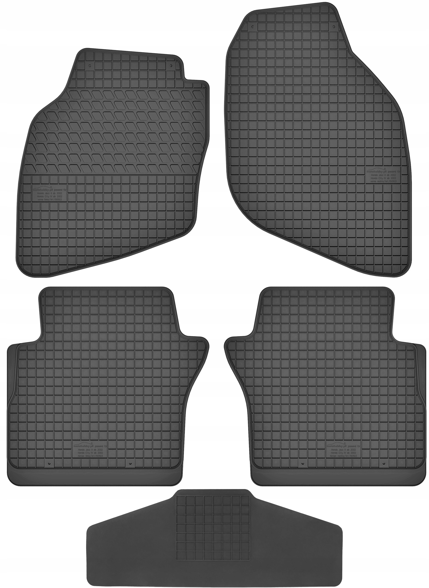

Honda Jazz II 2002-2008 Dywaniki z tunelem