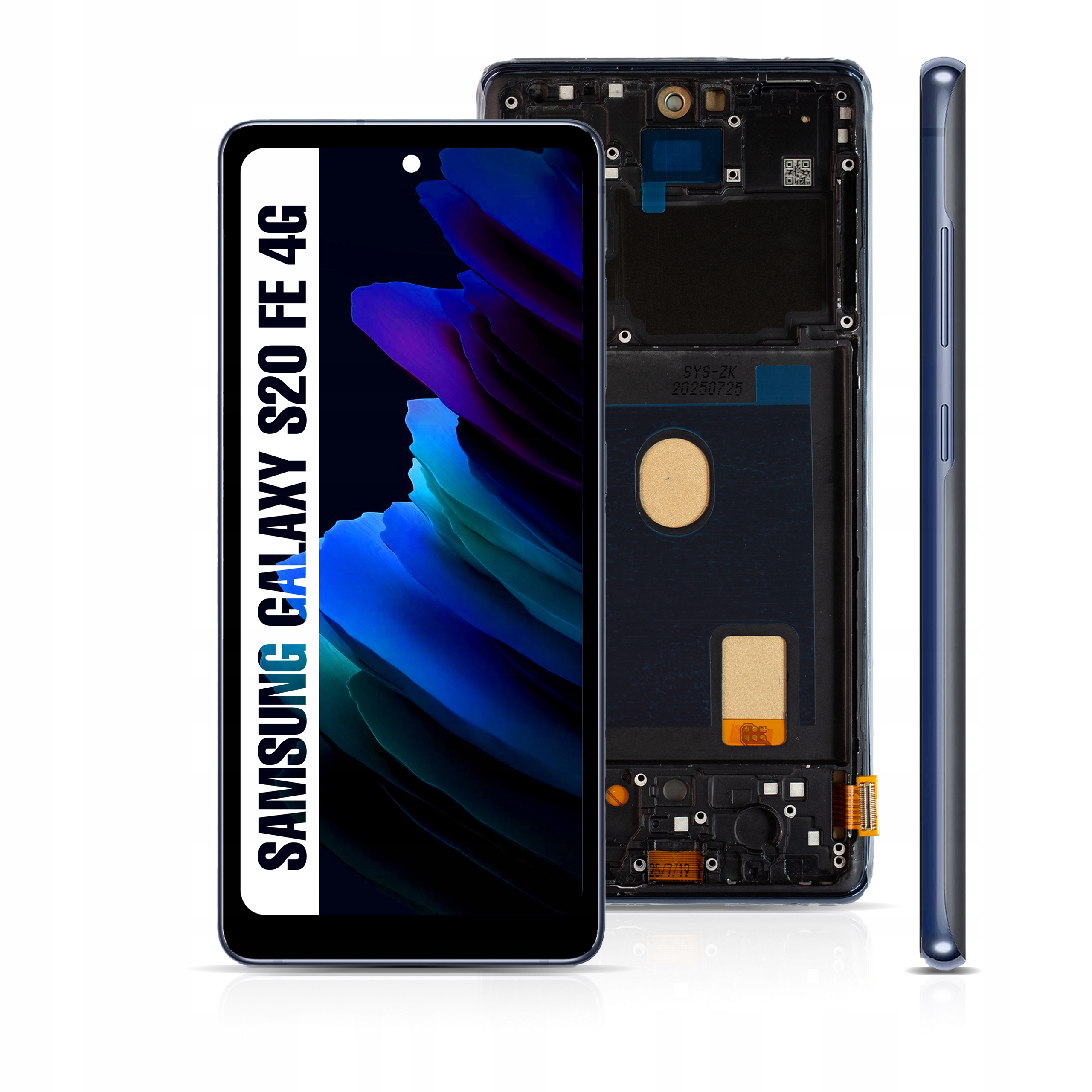 Displej s rámečkem pro Galaxy S20 Fe 4G Incell Display LCD panel Cloud Navy