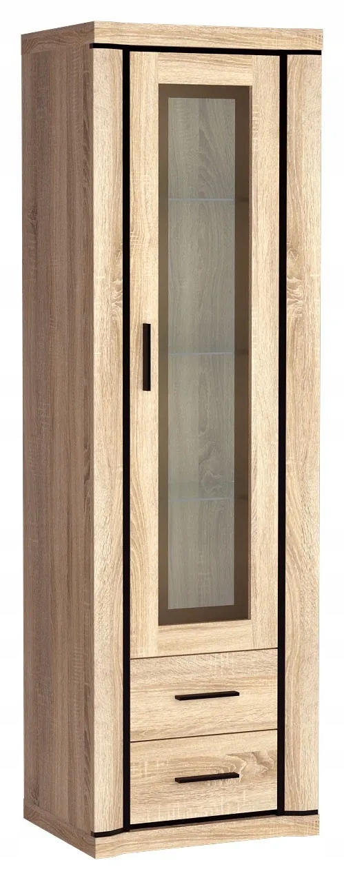 Witryna z półkami DALLAS D-16 dąb sonoma