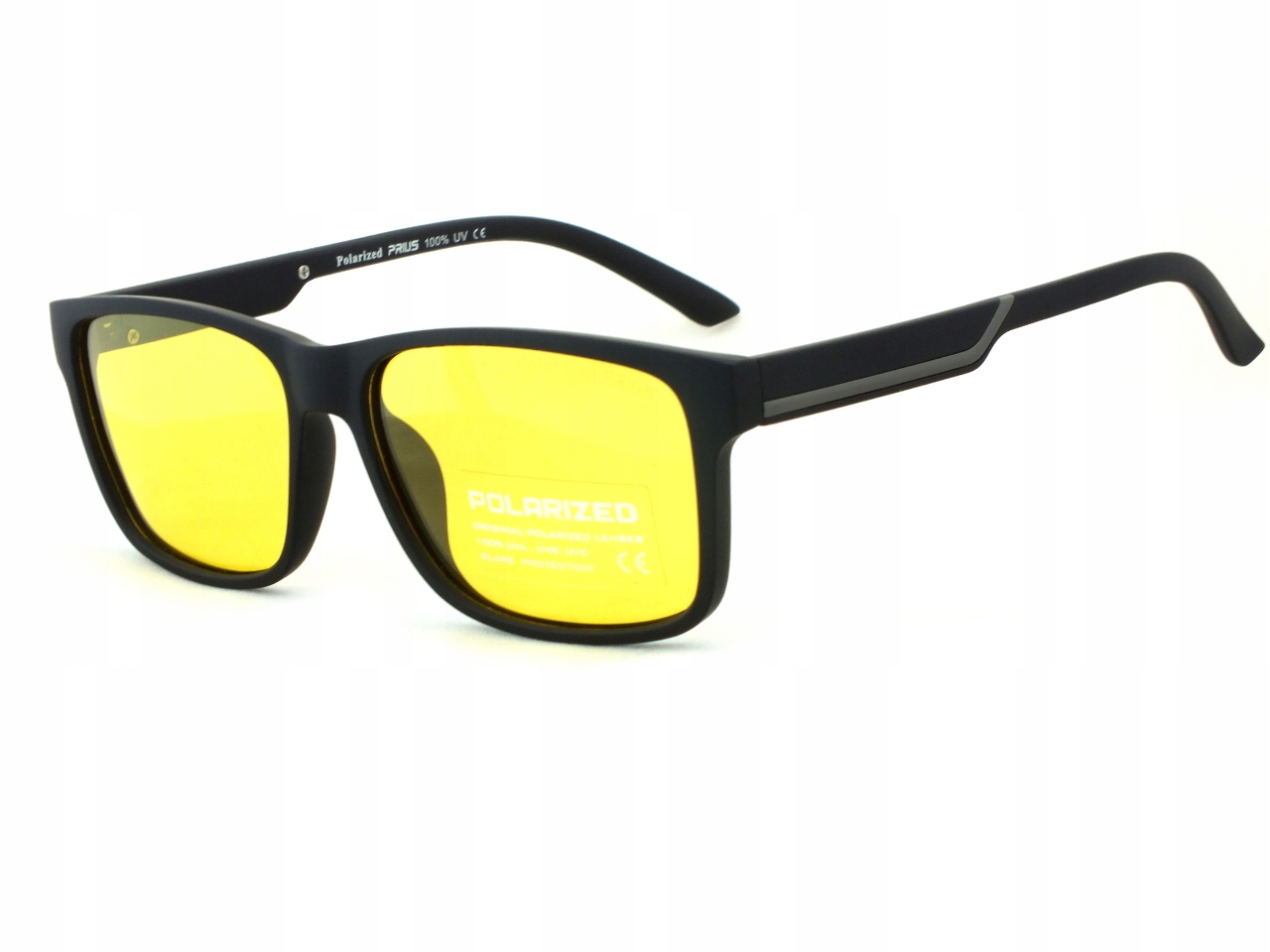 Okulary z polaryzacją Prius sportowe Polarized do jazdy nocą Rowerem żółte