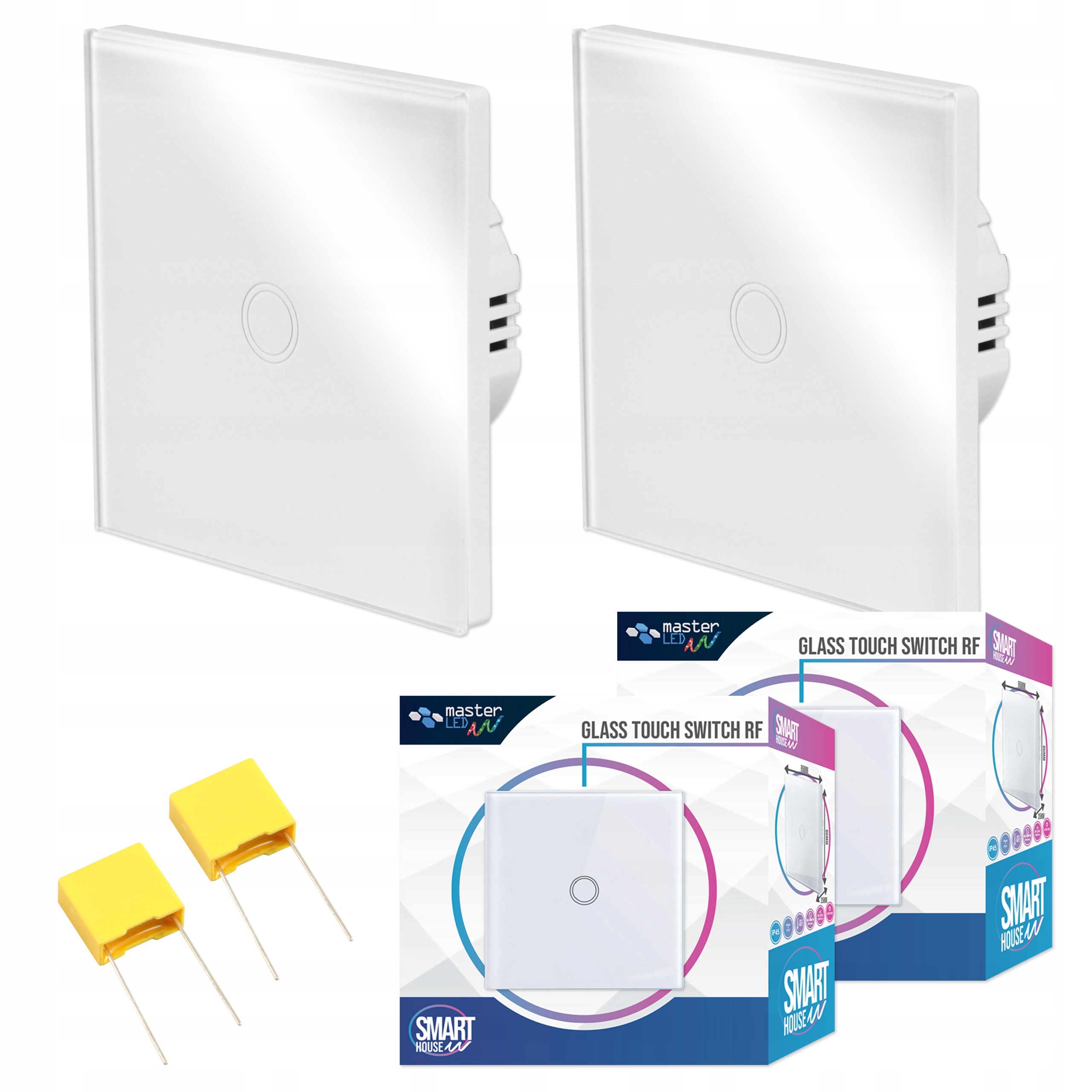 

2x Włącznik Światła Led szklany Schodowy Krzyżowy