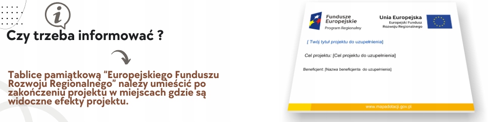 Tablica UNIJNA Druk UV | 42x30cm A3 | Mapa dotacji GOV Materiał tworzywo PCV