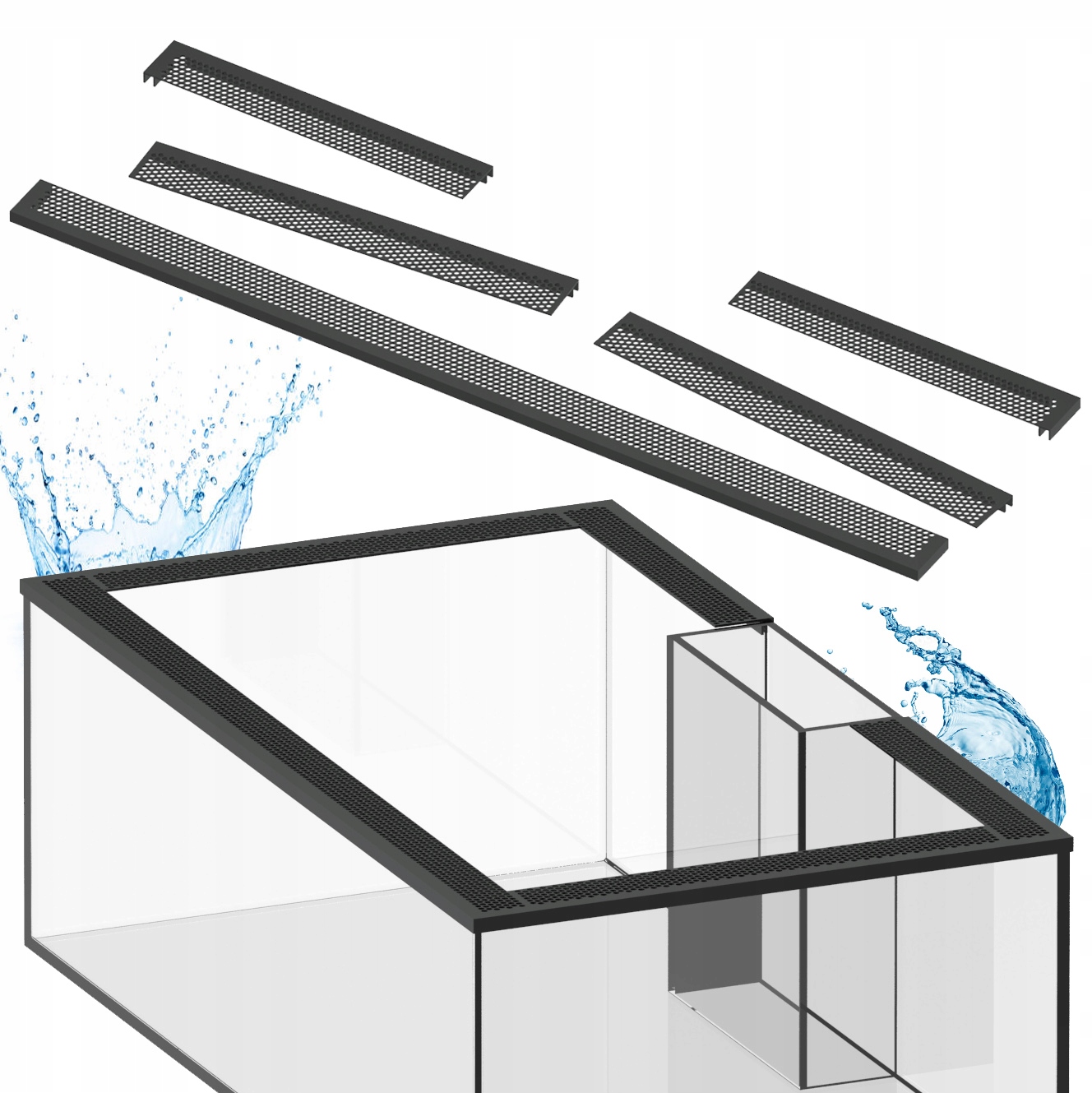 Levně Kryt na akvárium 90x50 cm chránící před skákáním ryb o tloušťce 40 mm