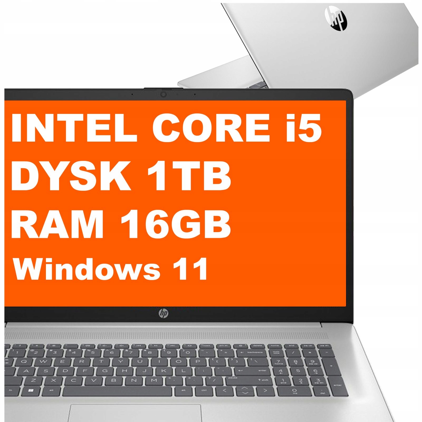 Laptop Hp 17-cn Intel i5 16GB 1TB Iris Xe FullHD Win 11 Srebrny