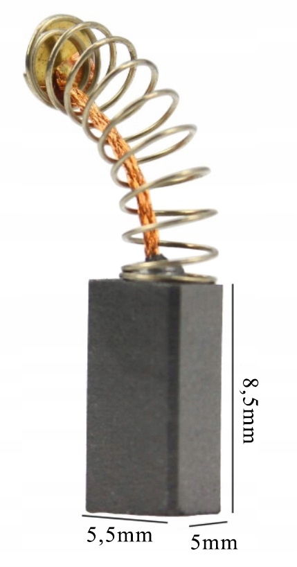 SZCZOTKI WĘGLOWE 5,5X5X8,5MM DO MINI SZLIFIERKI Marka Falon-Tech