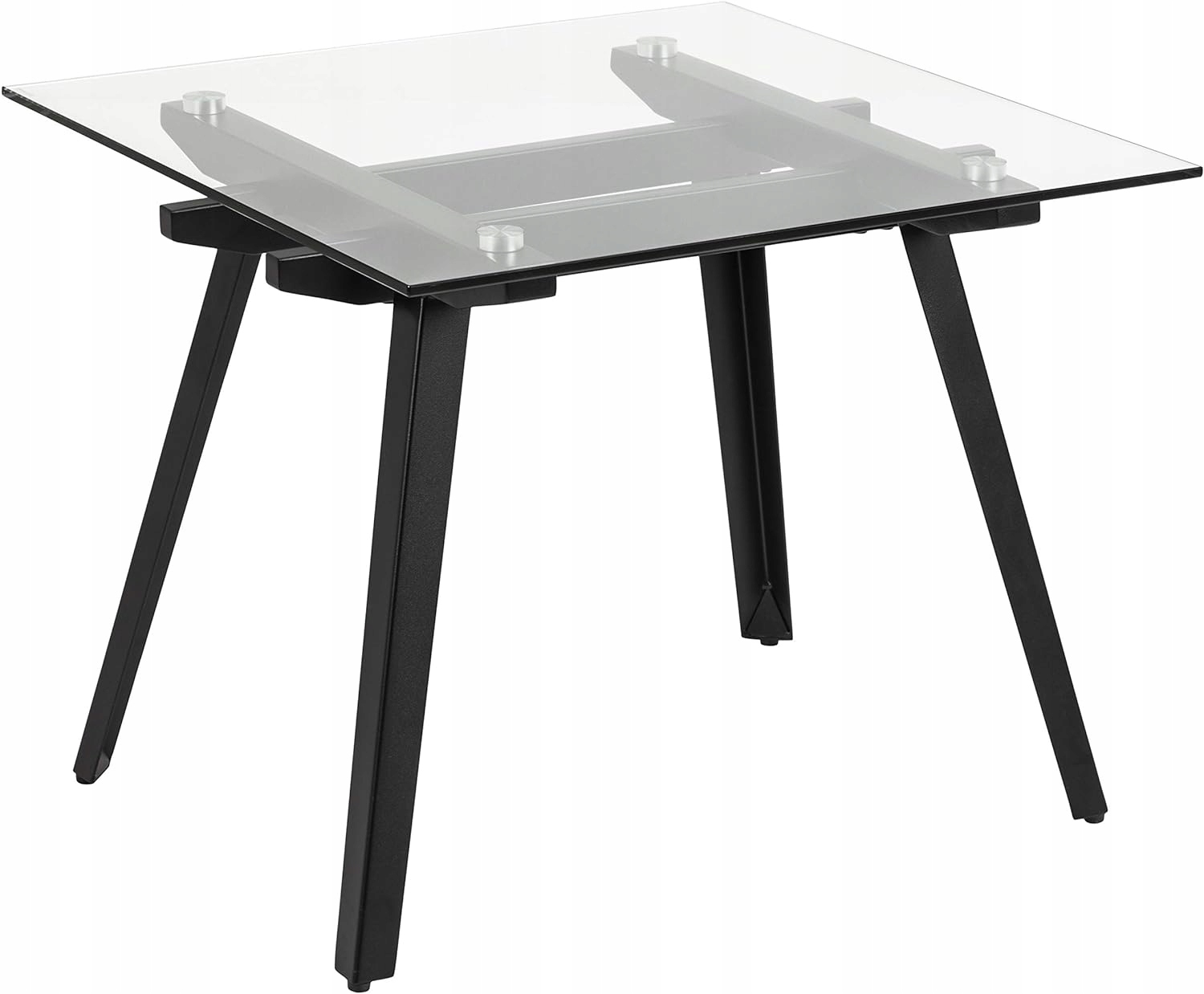 Stolík Amazon Brand Amazon štvorcový 60 x 60 x 50 cm bezfarebný, čierny