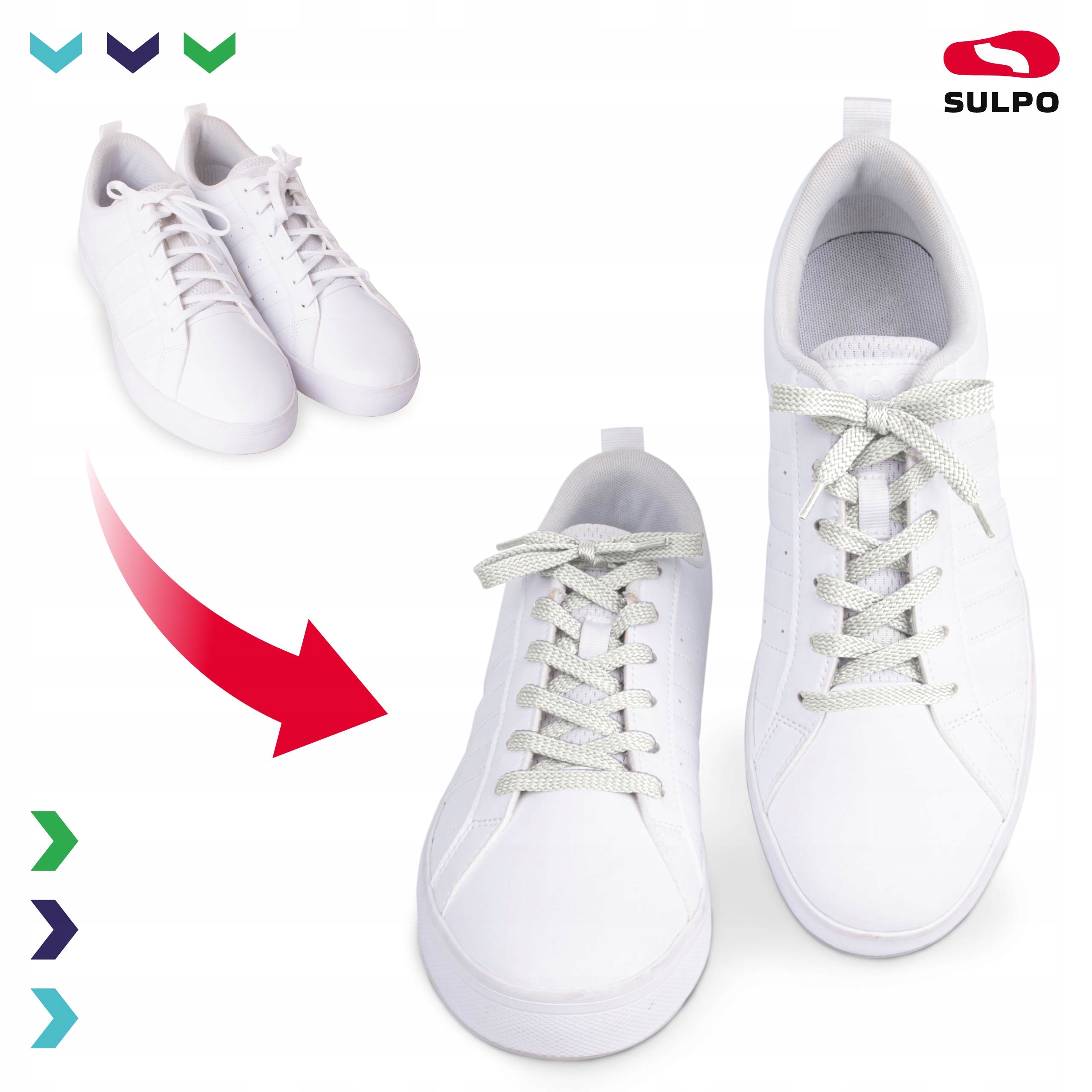 Sznurówki sznurowadła płaskie 7 mm biały 200 cm Model 30001