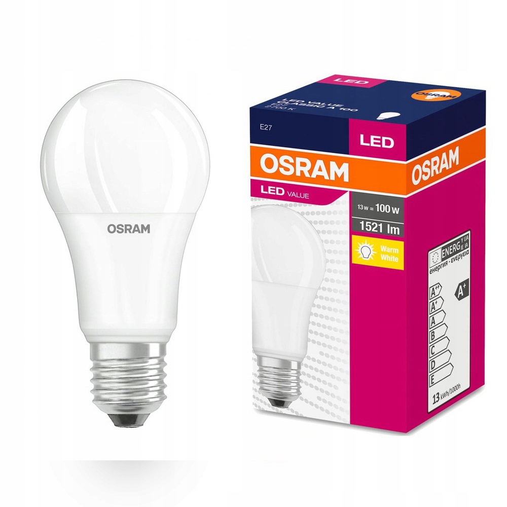 

Żarówka Led 13W=100W E27 Osram 1521lm 2700K ciepła
