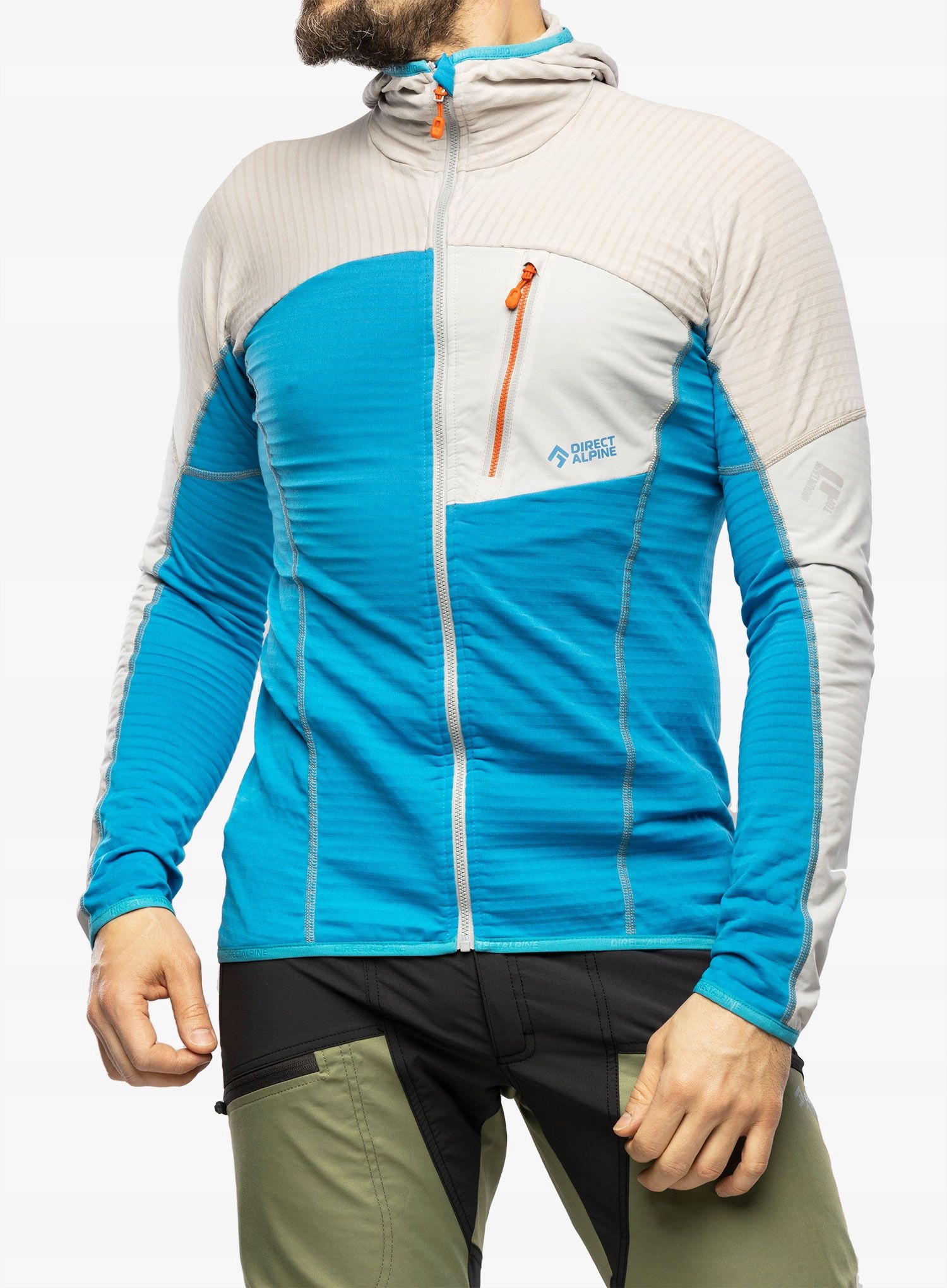 Mikina s kapucí Direct Alpine Dragon oceán/šedá S