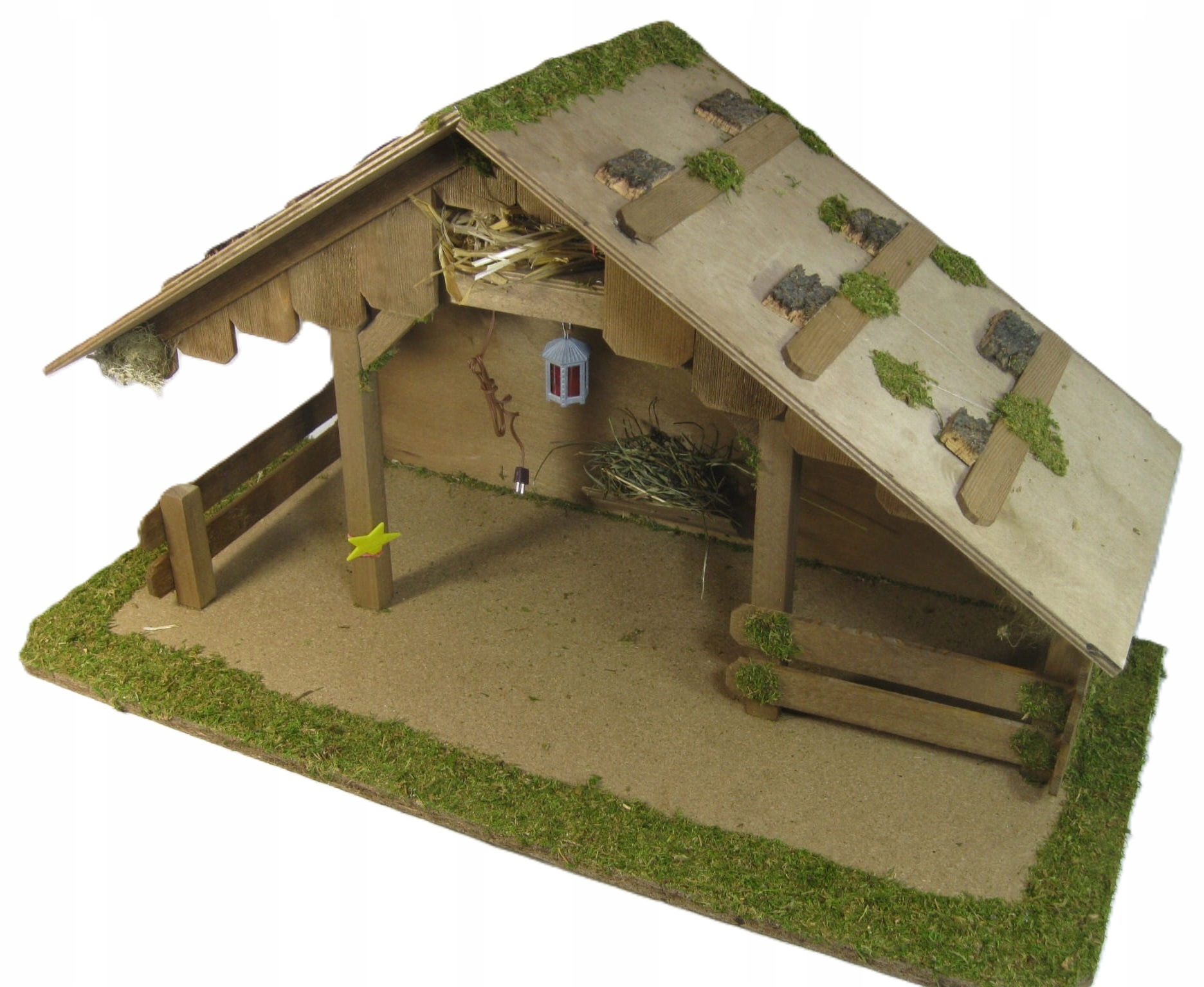 Osvetlená Kôlňa 65x31x35 cm, pre postavy s výškou 15 cm