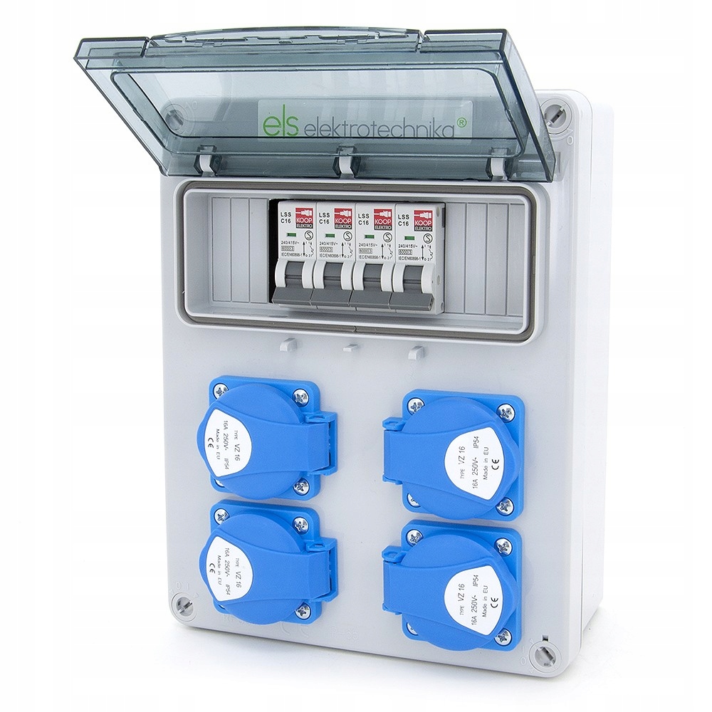 

Rozdzielnica Budowlana 4xGS 230V Zabezpieczona