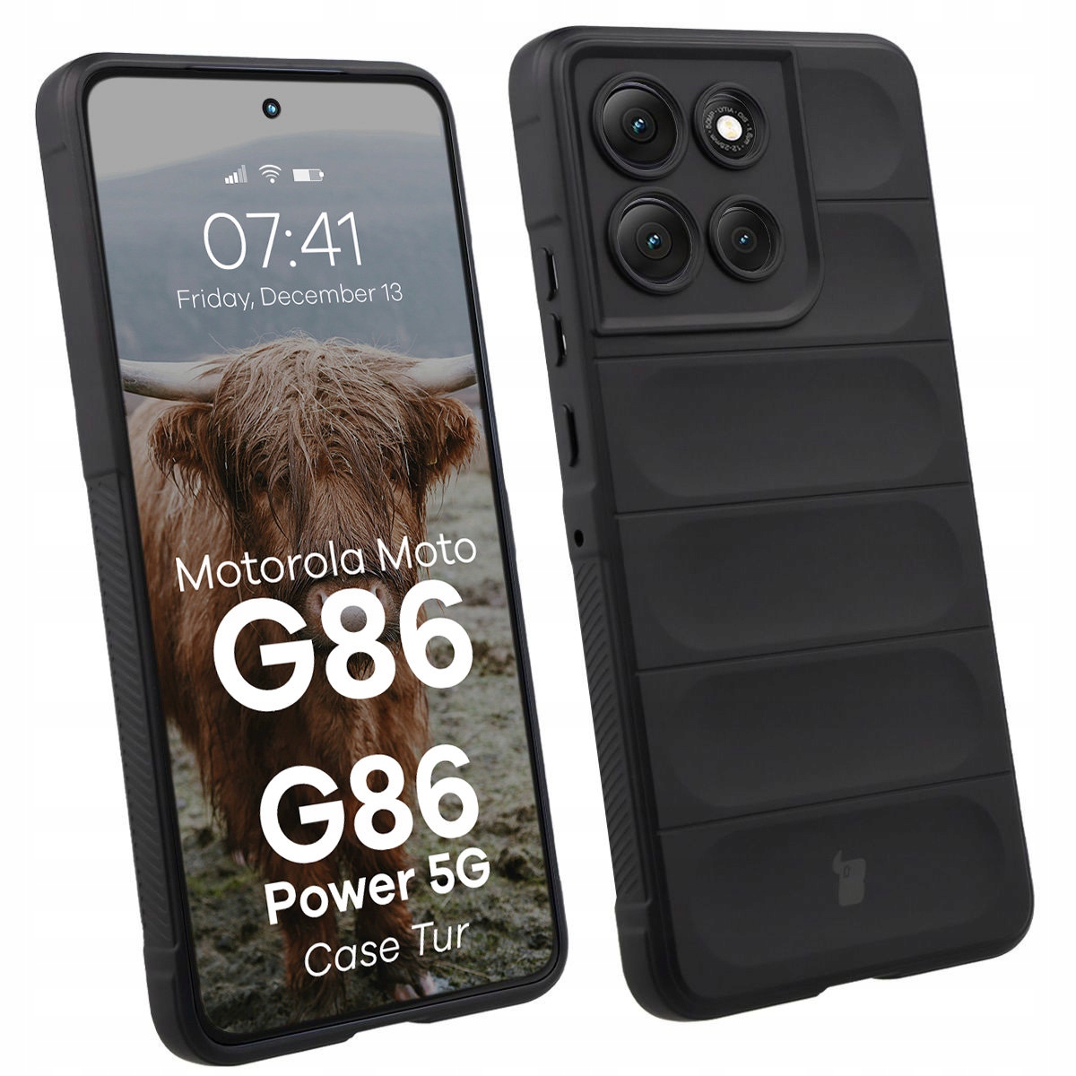 Bizon Pancerne Tur do Motorola Moto G86 5G/G86 Power 5G Czarny