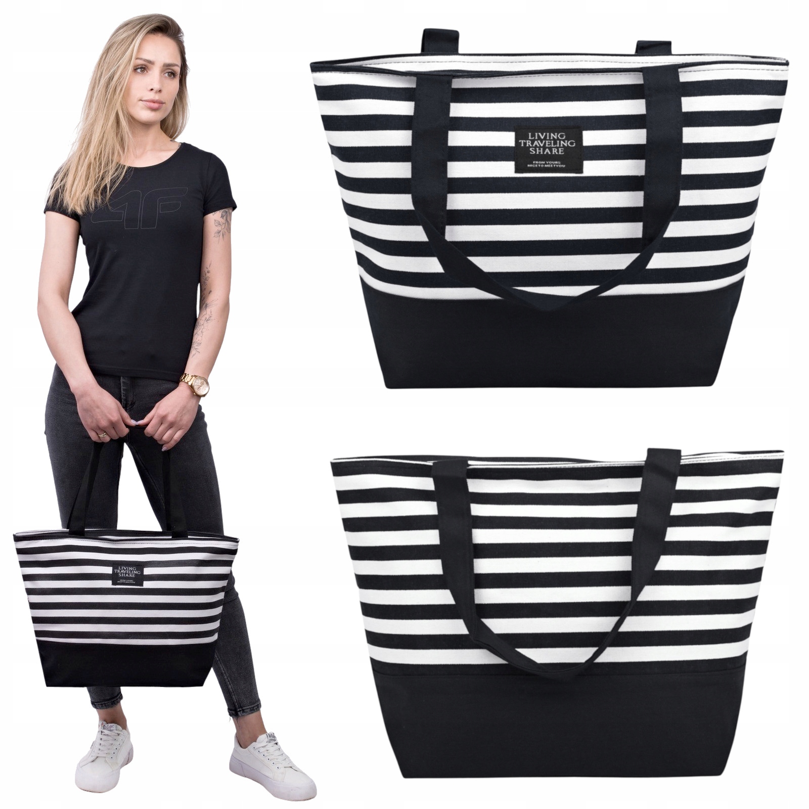 

Torba Plażowa Miejska Shopperka Na Zakupy Piknik