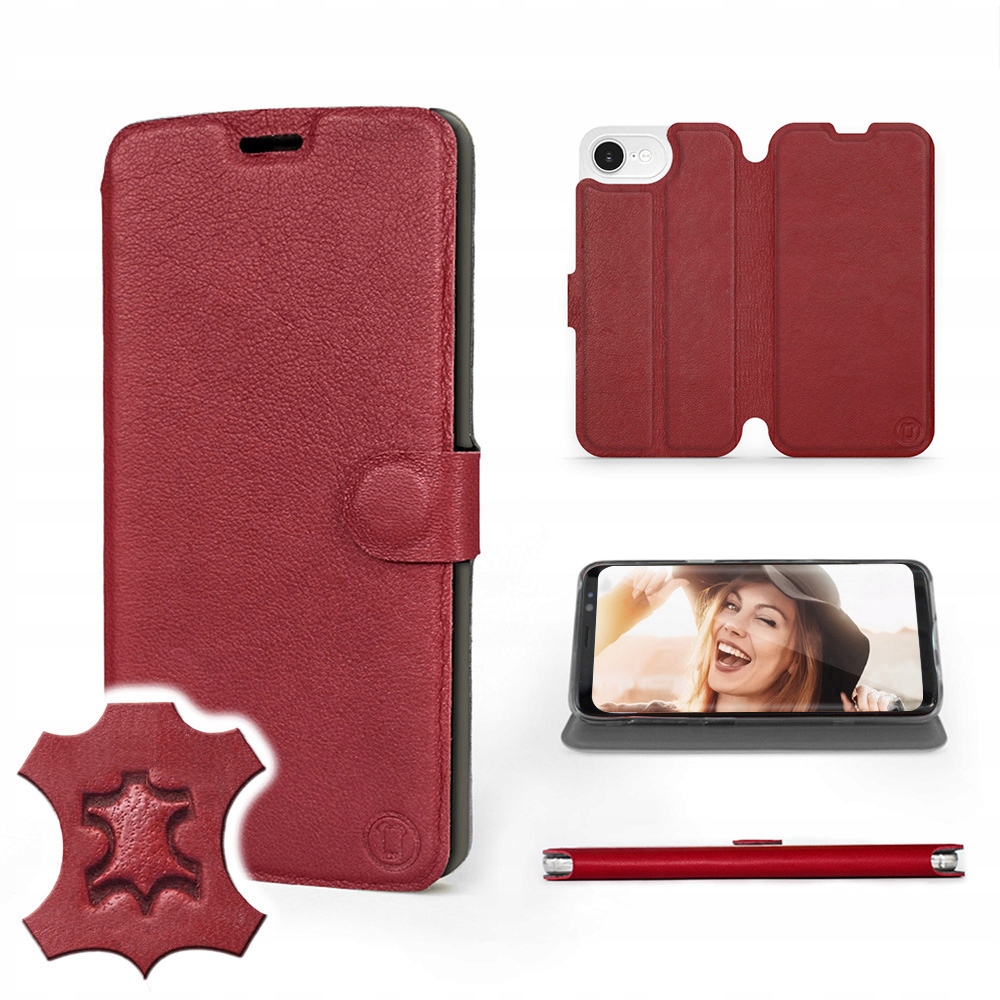Etui Mobiwear do Apple iPhone 17E Dark Red Leath