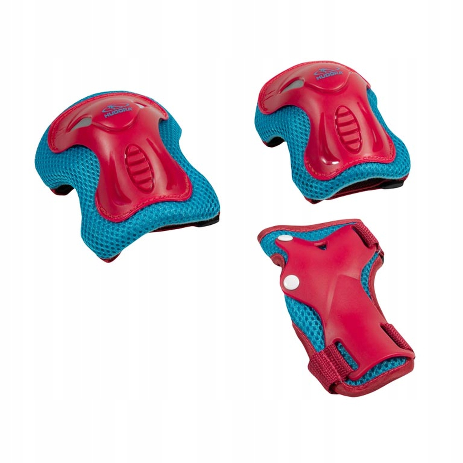 Ochraniacze Hudora Protection Set Kids Czerwono/niebieskie S (83047) Zestaw