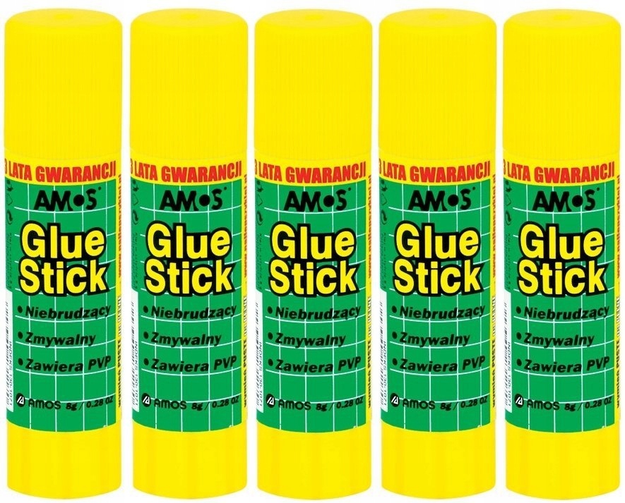 5x KLEJ SZKOLNY BIUROWY W SZTYFCIE 8g AMOS