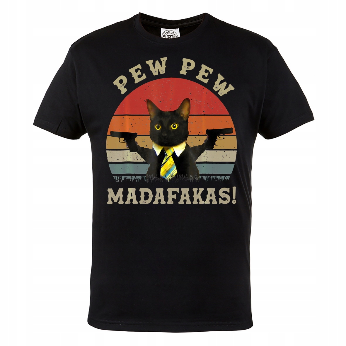 

Męska Koszulka Czarny Kot Pew Pew Madafakas
