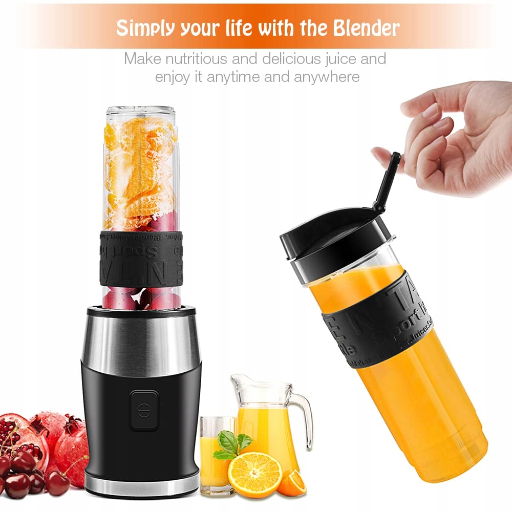WAWORIO Mikser Smoothie 700W Wielofunkcyjny Z Blenderem i Butelką 570ml — miniatura 3