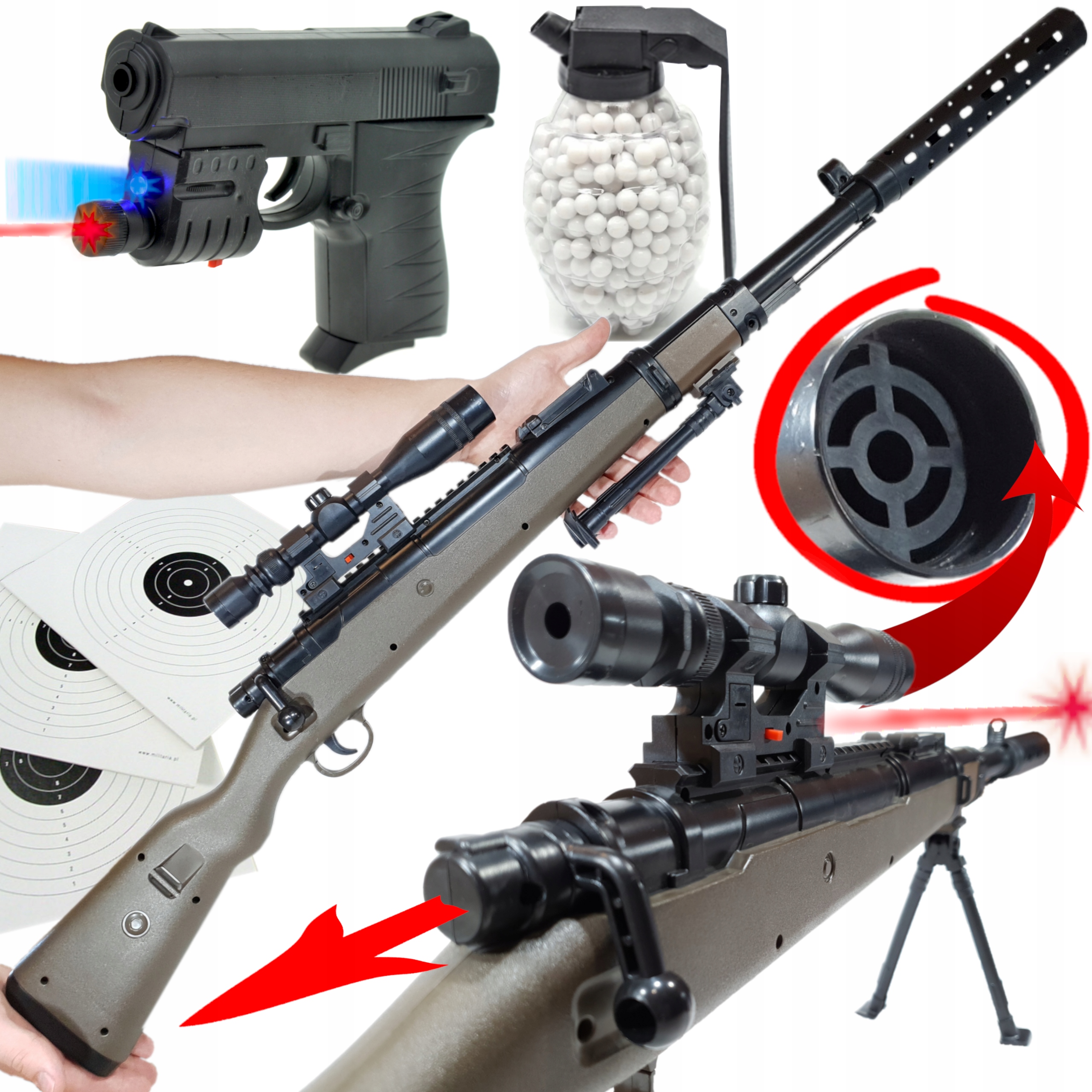 

Sztucer Karabin Myśliwski Na Kulki Pistolet Granat