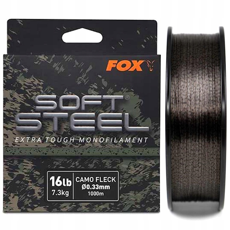 Żyłka Karpiowa Fox Soft Steel Fleck Camo Mono 16lb 0.33mm 7.3kg 1000m Monca