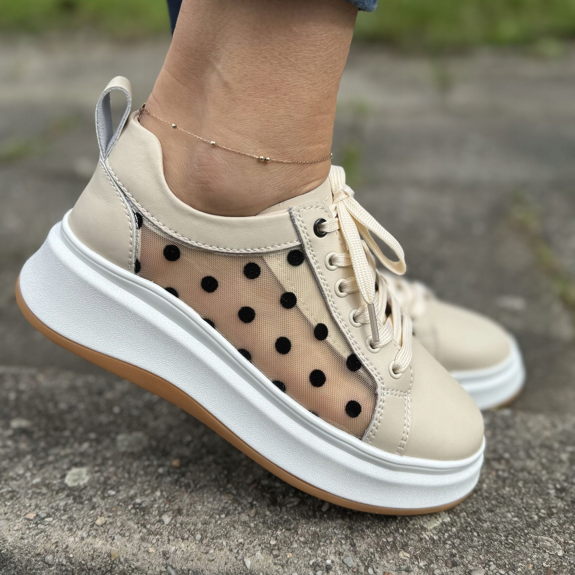 Dámské polobotky Artiker 54C1905 Bezowo Černé 39, Béžová