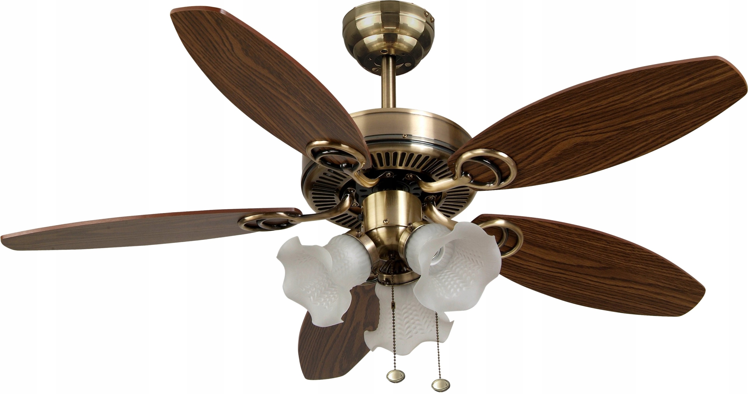 Stropný ventilátor Arkada Bronzový 106 cm 3 lampy E27, Ventilátor, luster