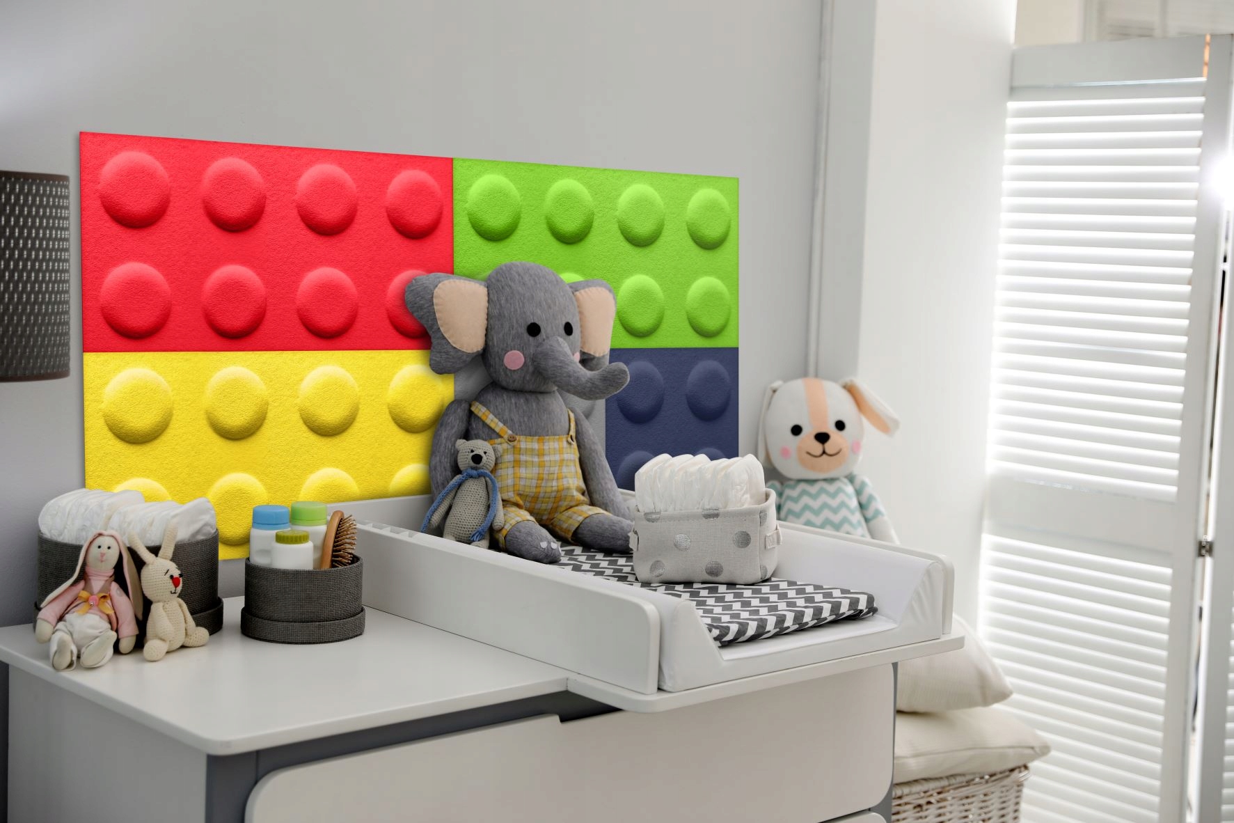 PANELE FILCOWE 3D KLOCKI 30X15 CM TAPICEROWANE Waga produktu z opakowaniem jednostkowym 0.2 kg