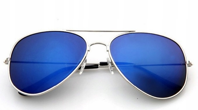 

Męskie Okulary Pilotki Lustrzane Aviatory Blue