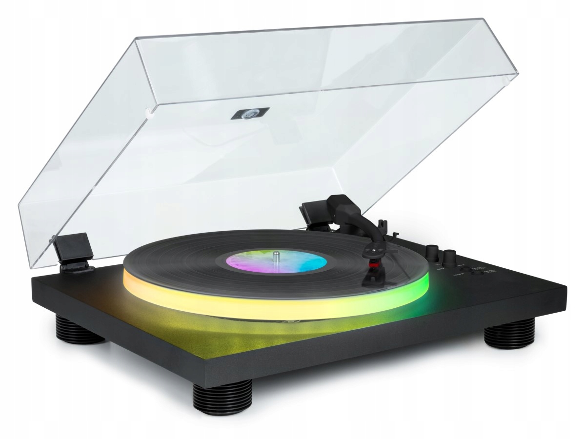 Gramofon Bigben Partybttdlight s reproduktory, Bluetooth a Led osvětlením