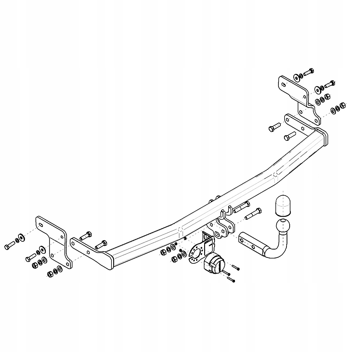 Hak holowniczy Kia Rio IV YB 4 Hatchback 17-20 MODUŁ WIĄZKA 13 PIN GRATIS Producent Steinhof