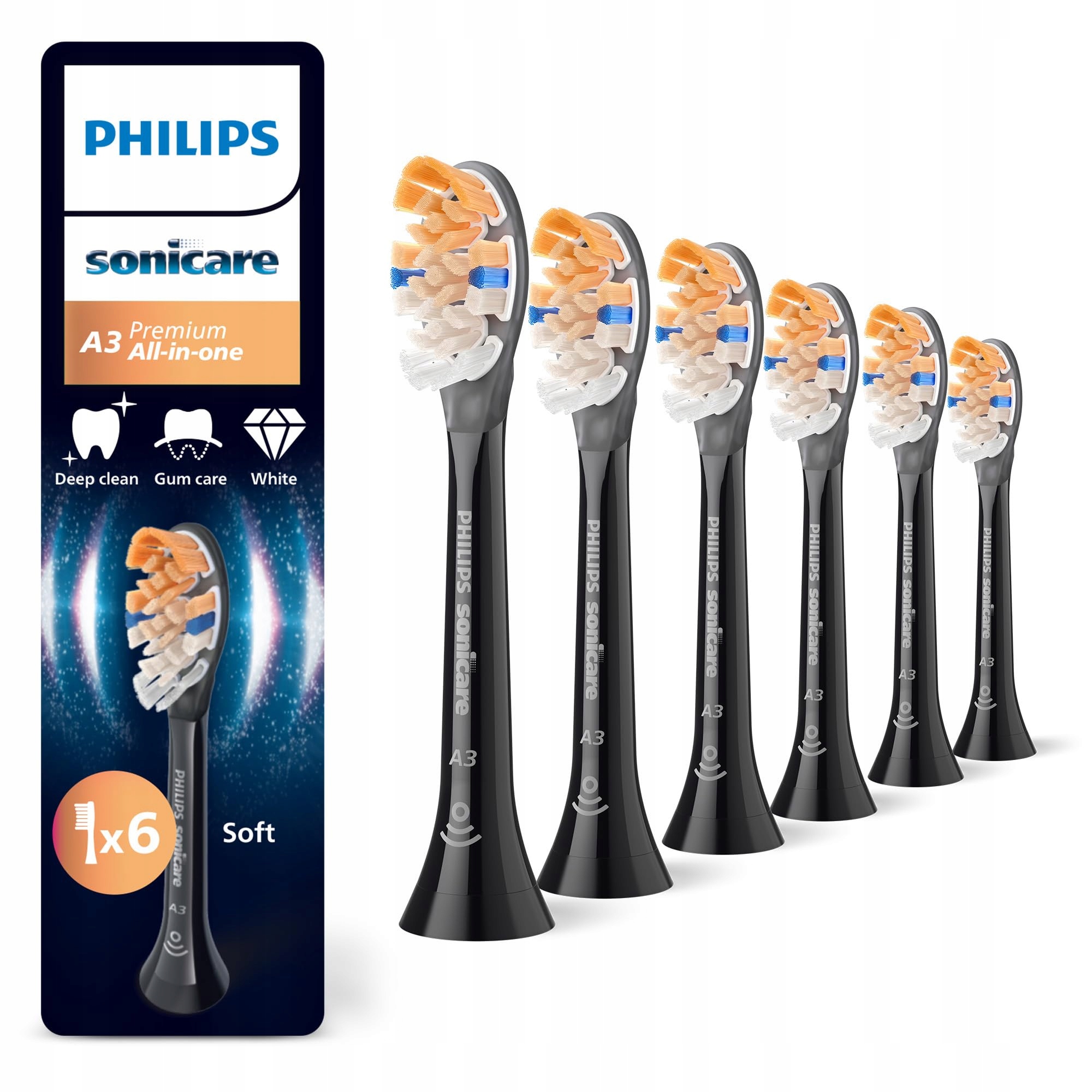 Końcówki Philips Sonicare HX9096-88 Miękkie włókna (6 szt.)