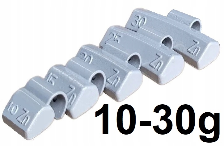 Zestaw Ciężarki Nabijane Do Felg Aluminiowych Alu Zn Cynk Bas 10-30g 250x