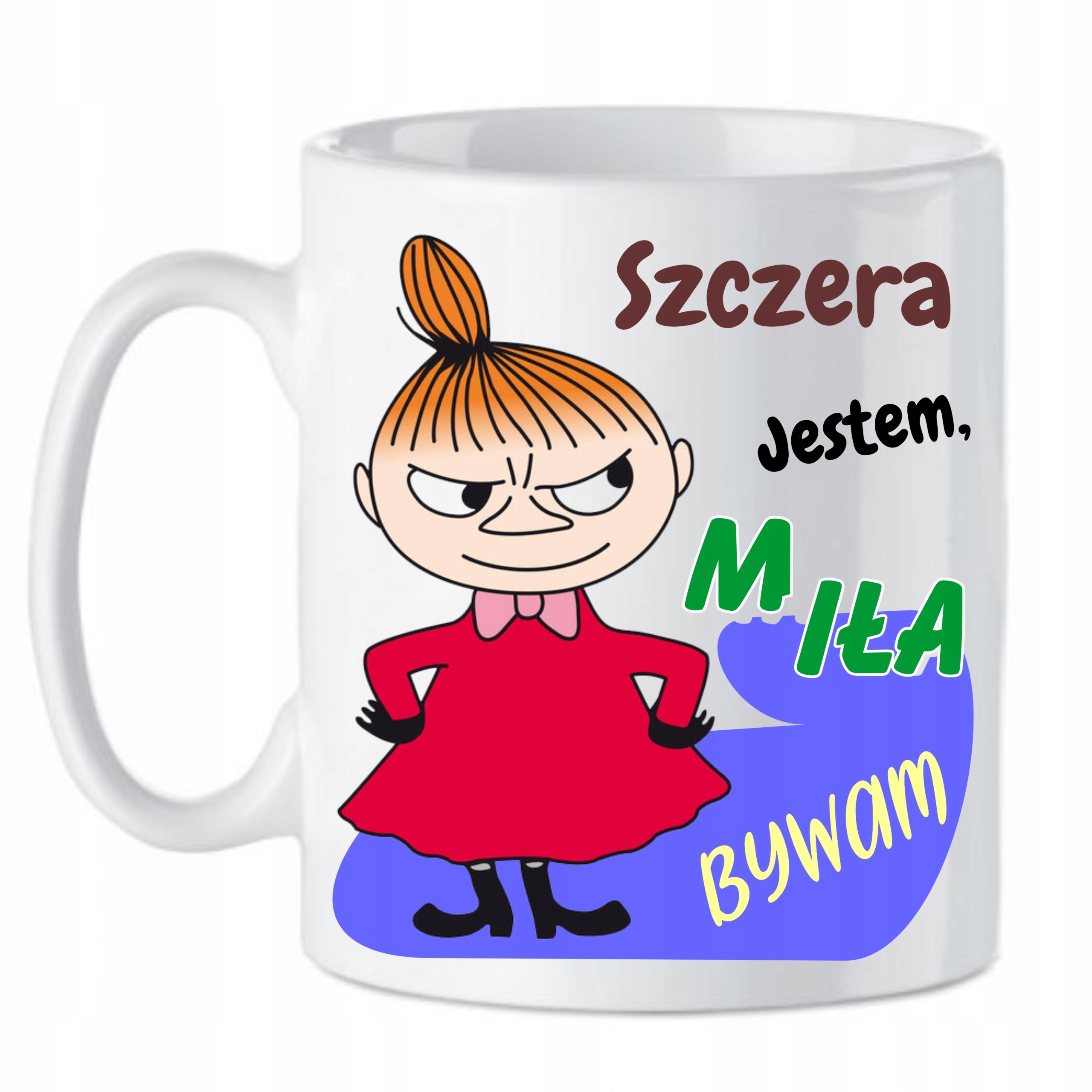 

Mała MI Szczera jestem kubek z nadrukiem