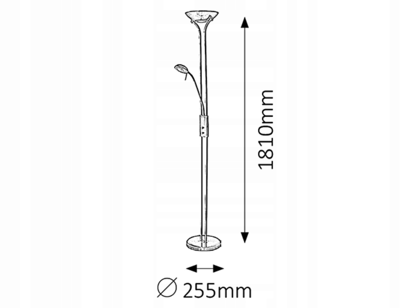Brązowa lampa podłogowa BETA 4076 Rabalux Zasilanie sieciowe