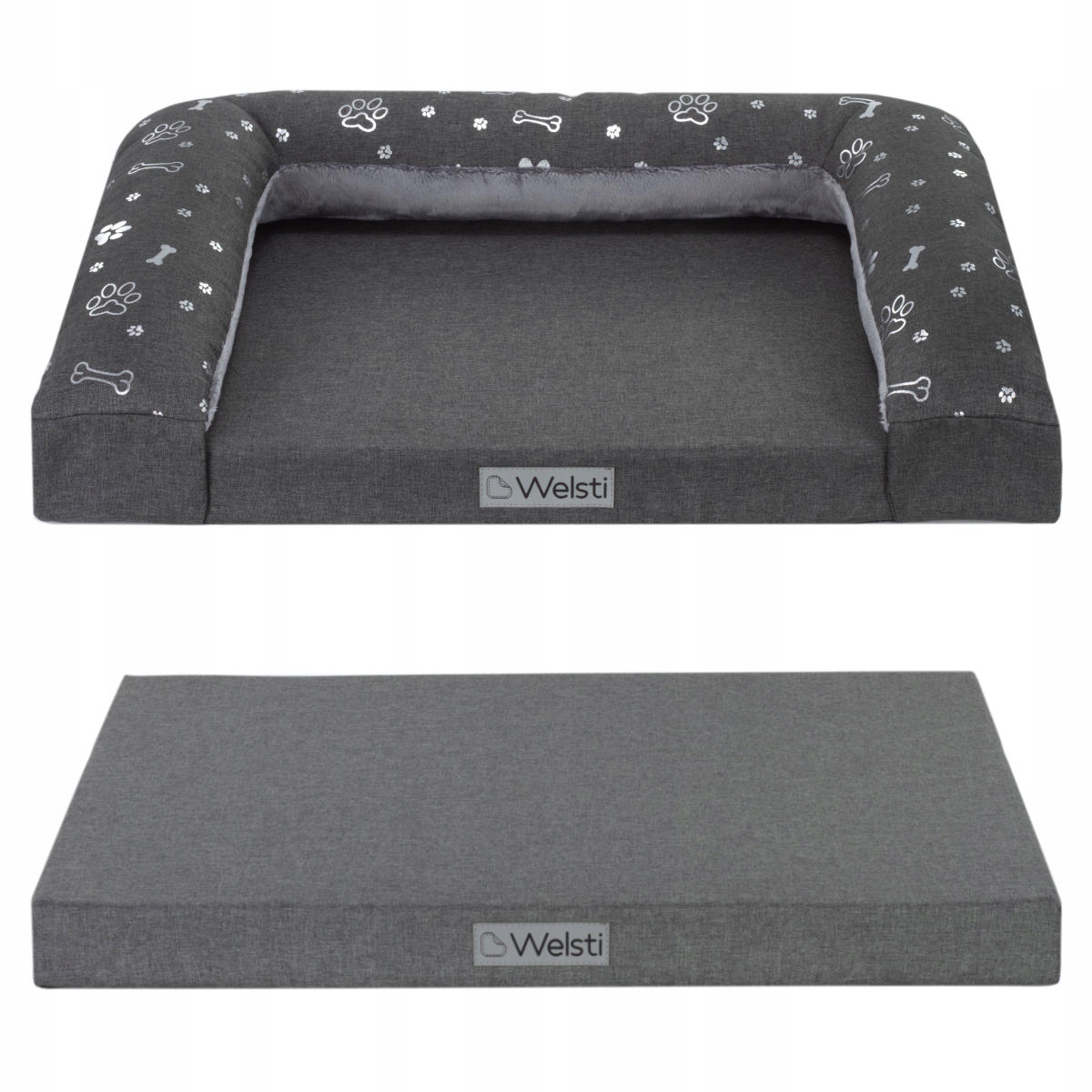Levně Pelíšek pro psa 2v1 pohovka a matrace Welsti 100x70 potah polštář