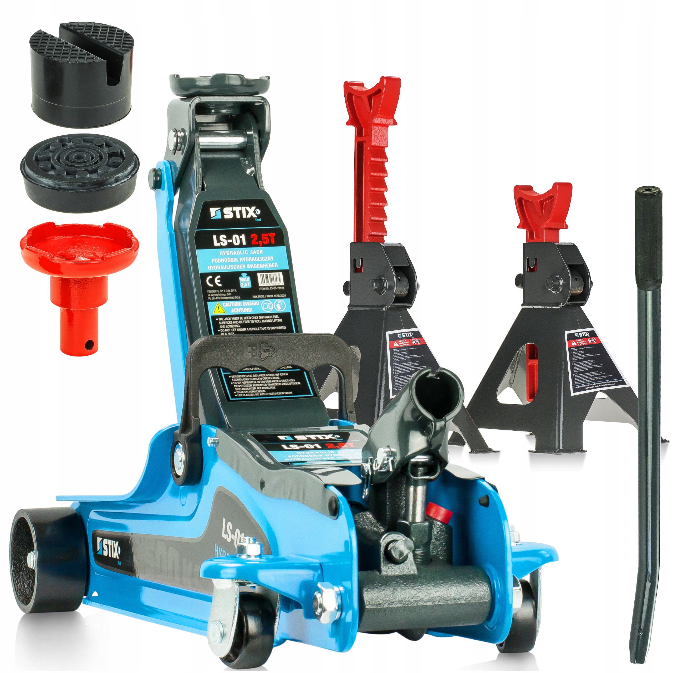 PODNOŚNIK HYDRAULICZNY LEWAREK ŻABA 2,5T KOBYŁKI WARSZATOWE STOJAKI 3T