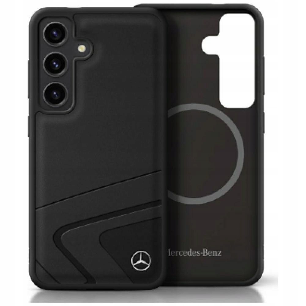 Pouzdro Mercedes Leather Horizontal Debossed Curves MagSafe pro Samsung Galaxy