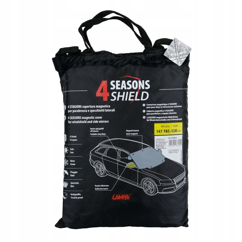 

Osłona przedniej szyby i lusterek bocznych magnesy