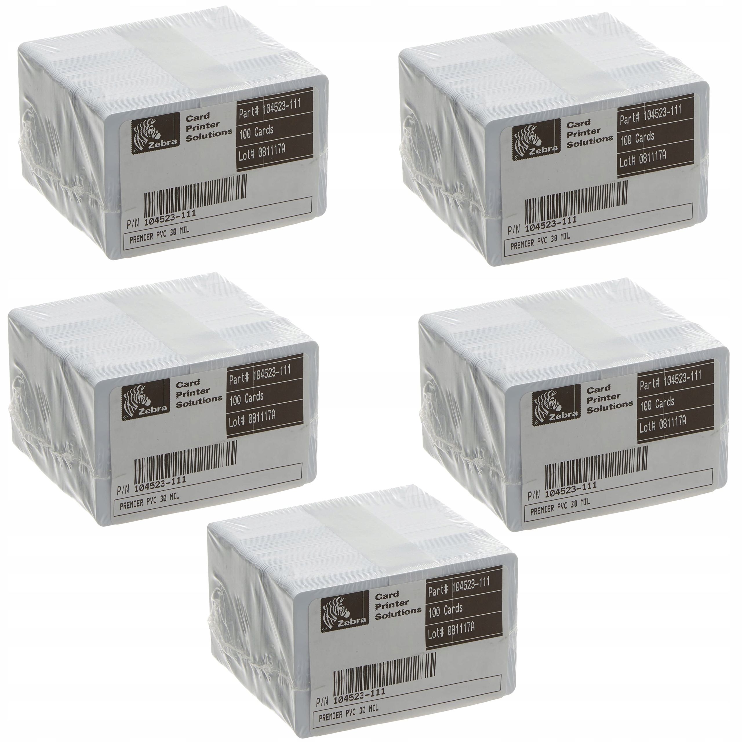 

Karty plastikowe Pvc Zebra Premier Cards 500sztuk