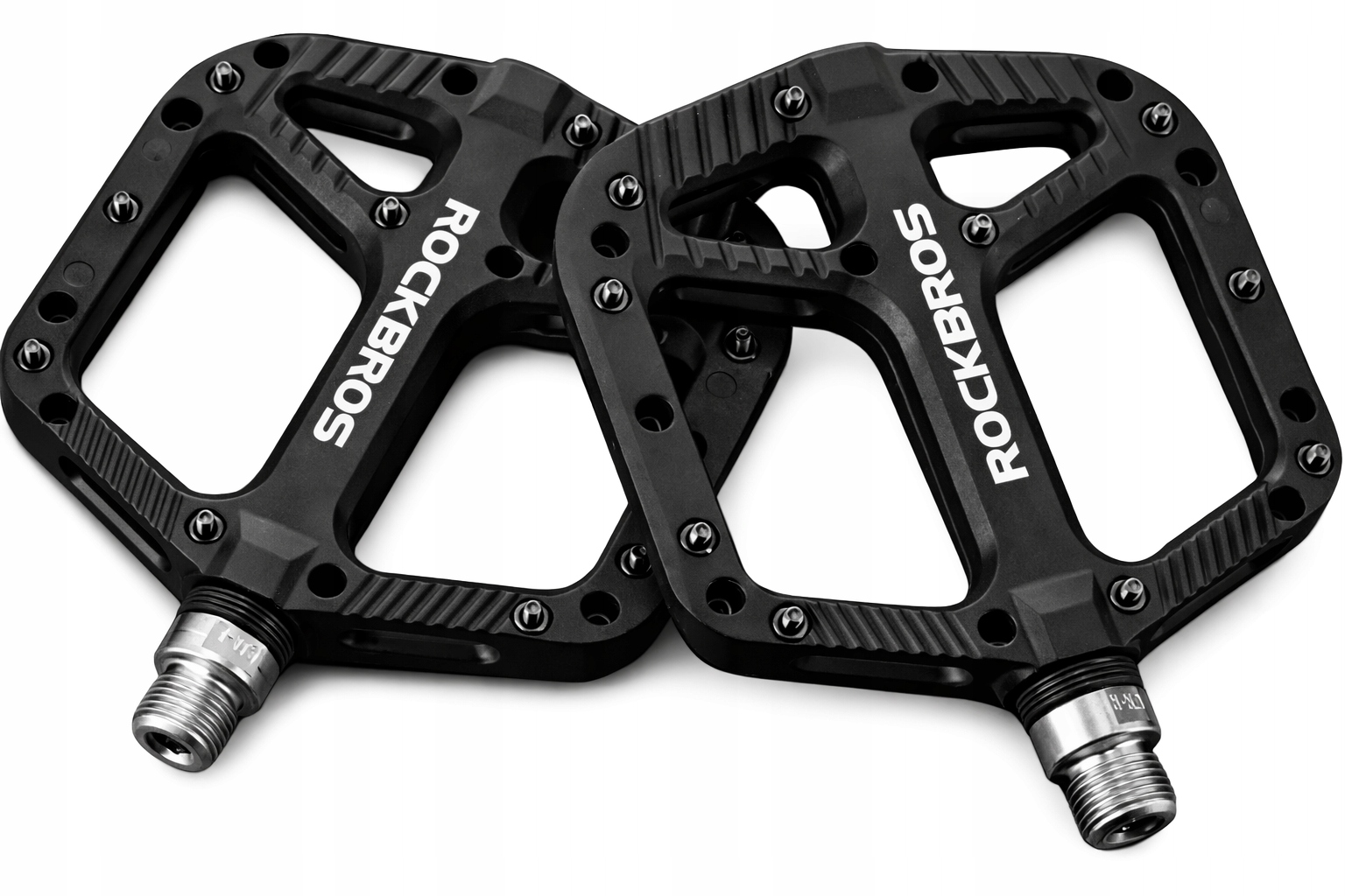 Pedały Rowerowe Platformowe Czarne Lekkie 9/16 Piny Mtb Trekking Bmx Szosa