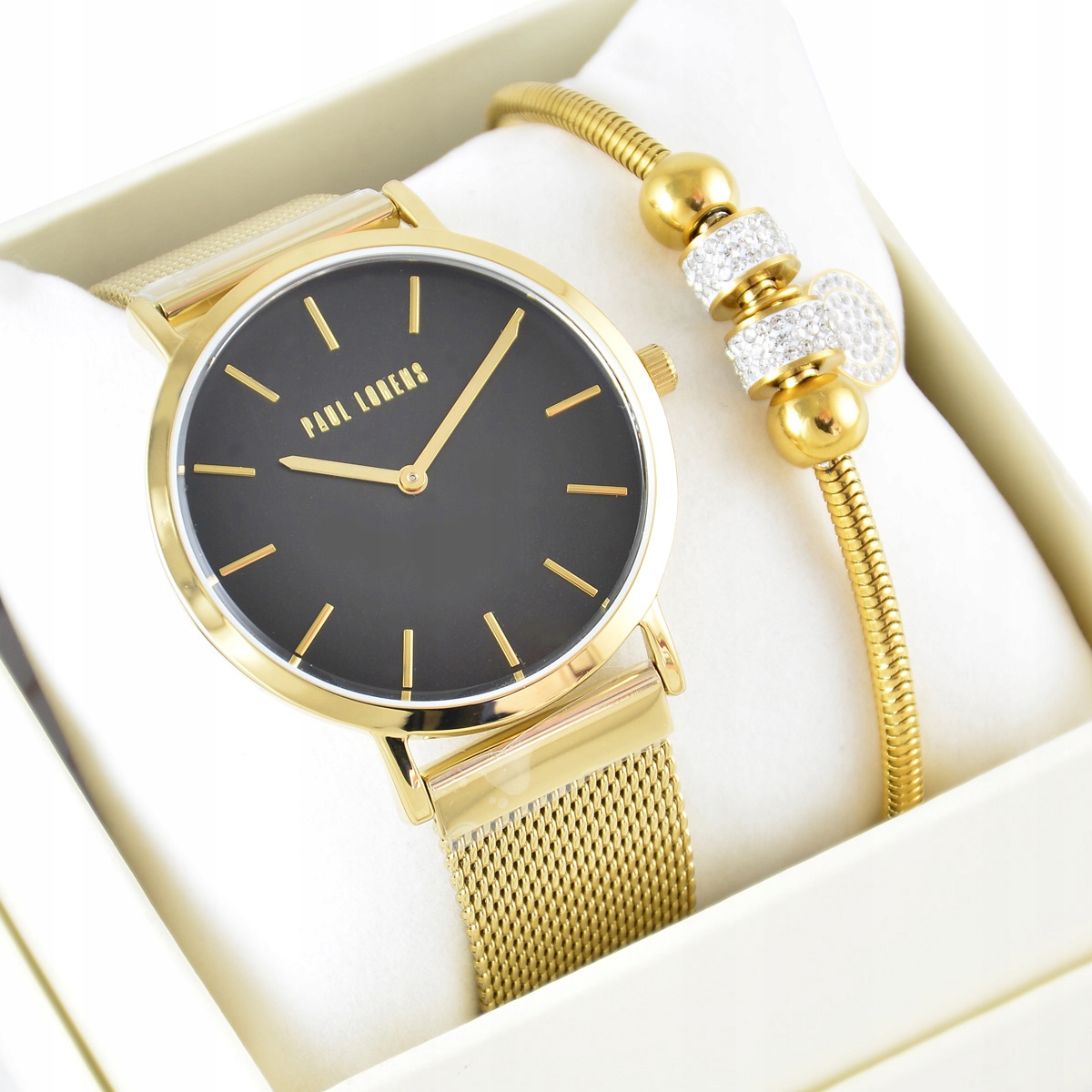 Dámský set hodinek Paul Lorens Dantea s náramkem zirkony Box Gravírování